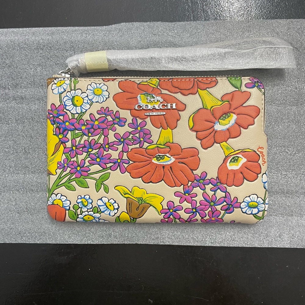 Coach Multicolor Floral Wristlet